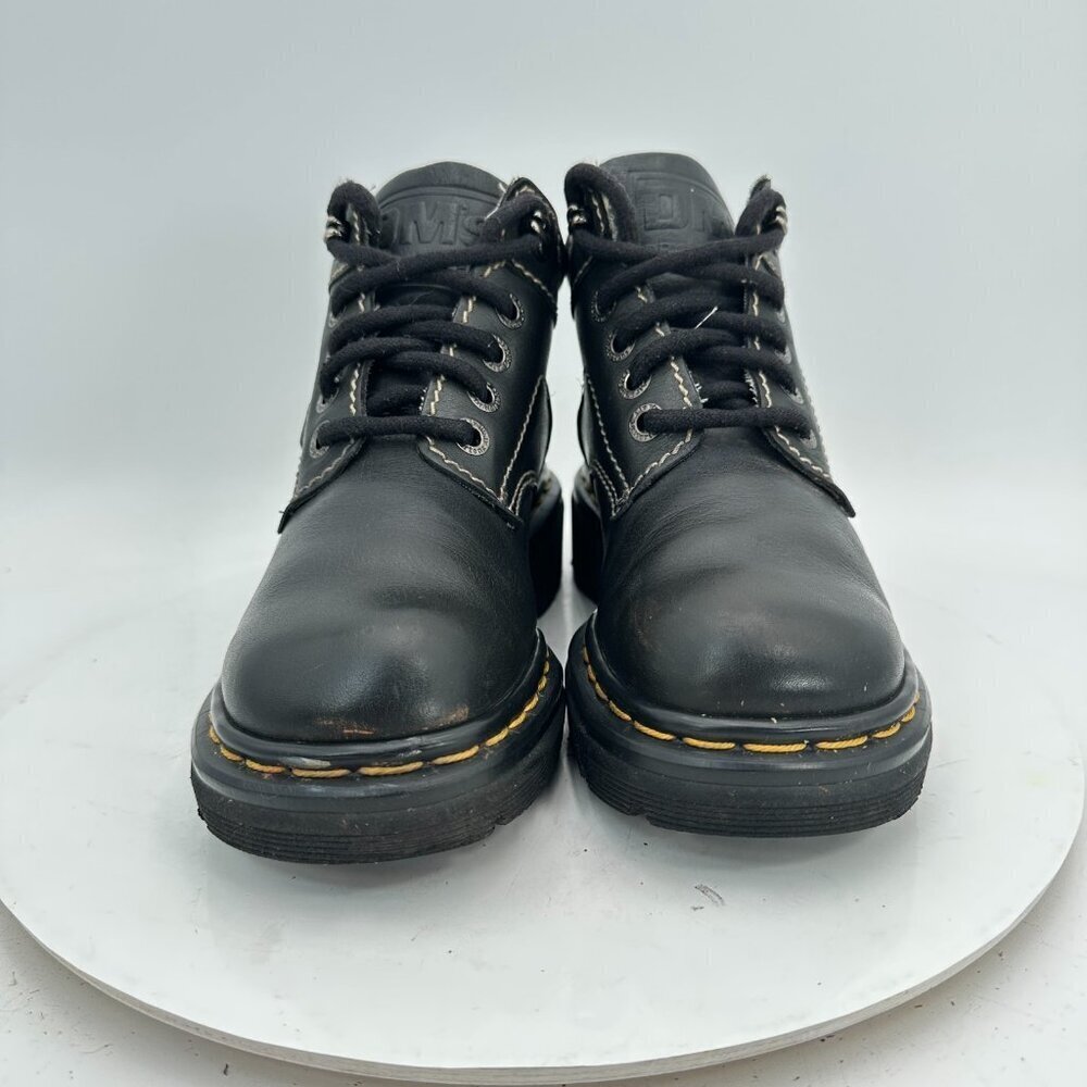 Dr. Martens Kids Size 4 Black Leather Combat Boot - Picture 2 of 11